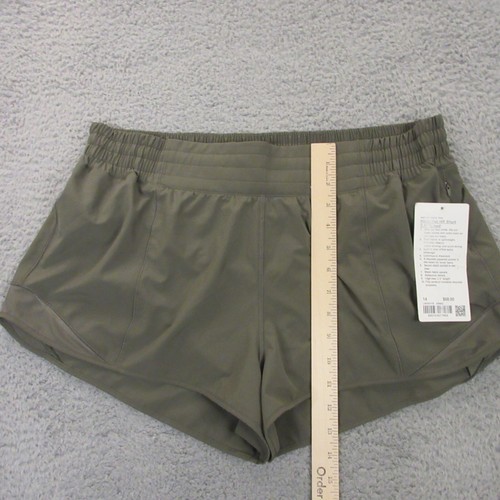 Lululemon Hotty Hot High-Rise Short 2.5 " Lined Womens 14 Green Running W7AYYR - 第 9/9 張圖片