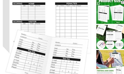 50 Packs Football Referee Cards 4 Sided Football Game Cards Football Officials 