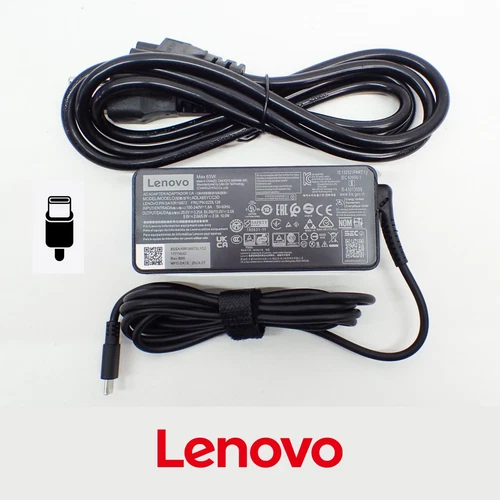 Genuine OEM Lenovo 65W USB-C Power Adapter Charger ThinkPad Yoga E14 E15