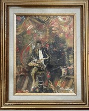Andrew Turner “Sax man” painting on board