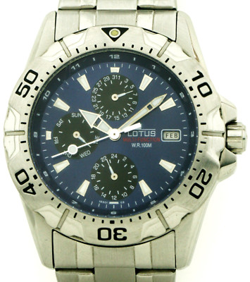Lotus Herrenuhr Multi-function W.R.100m Edelstahl/Edelstahlband