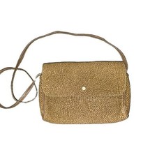 Carina borsa a tracolla vintage in pelle marrone borbonese