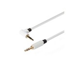 1m Klinke Audiokabel gewinkelt König weiß 3,5mm Kabel Aux iPhone iPad iPod MP3..