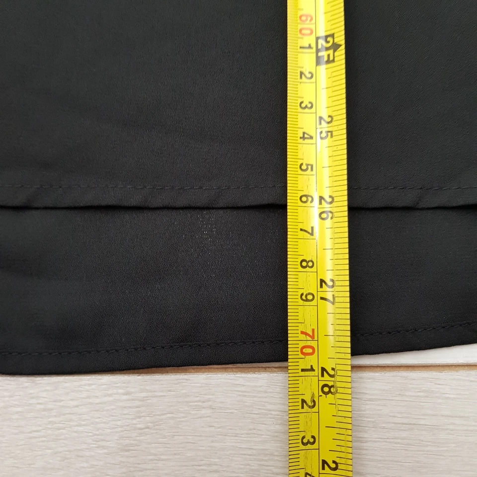 SHEIN CURVE Summer Top Blouse Size 20 Black Short Cap Sleeve Casual Holiday - Image 4 of 4