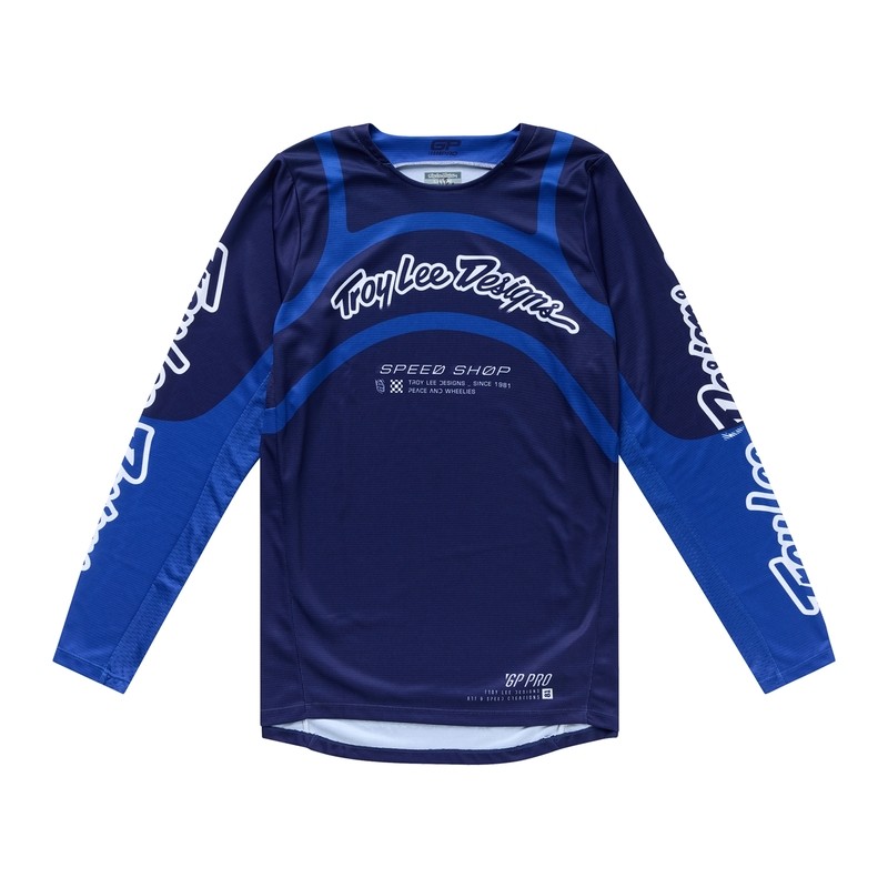 Maillot TROY LEE DESIGNS GP Pro Swerve bleu marine taille L pour motocross