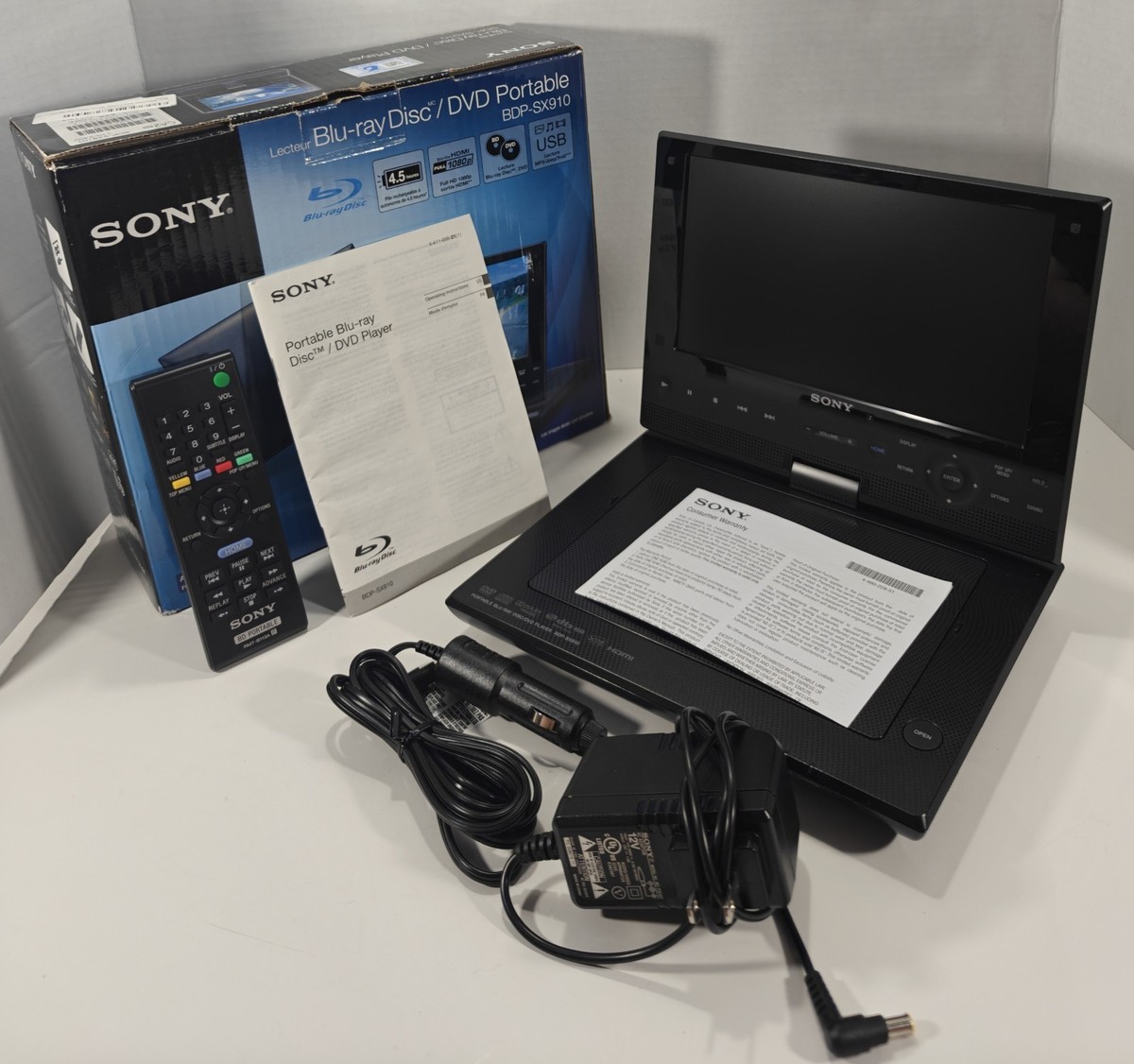 Sony BDP-SX910 Portable Blu-ray Disc Player DVD Player 9
