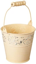 Boston International Spring & Easter Metal Floral Accent Bucket – Small, Yellow