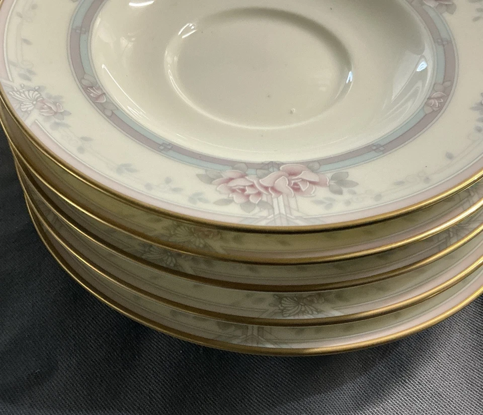 NORITAKE Magnificence #9736 Japanese Bone China Saucer - Image 2 of 3