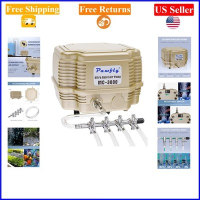 254 GPH Adjustable Quiet Aquarium Air Pump for Fish Tanks & Ponds