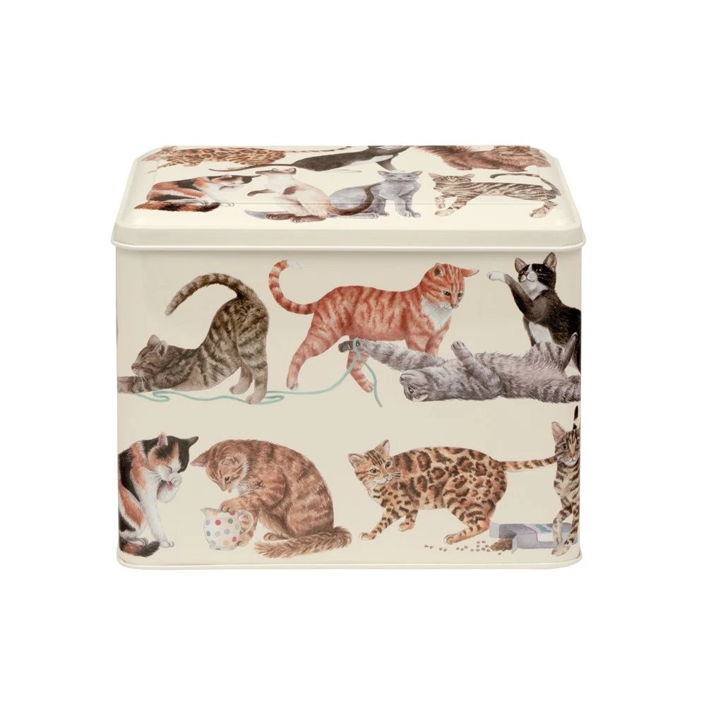 Emma Bridgewater Cats Extra Large Caddy Storage Tin Hinged Lid Steel CAT3107