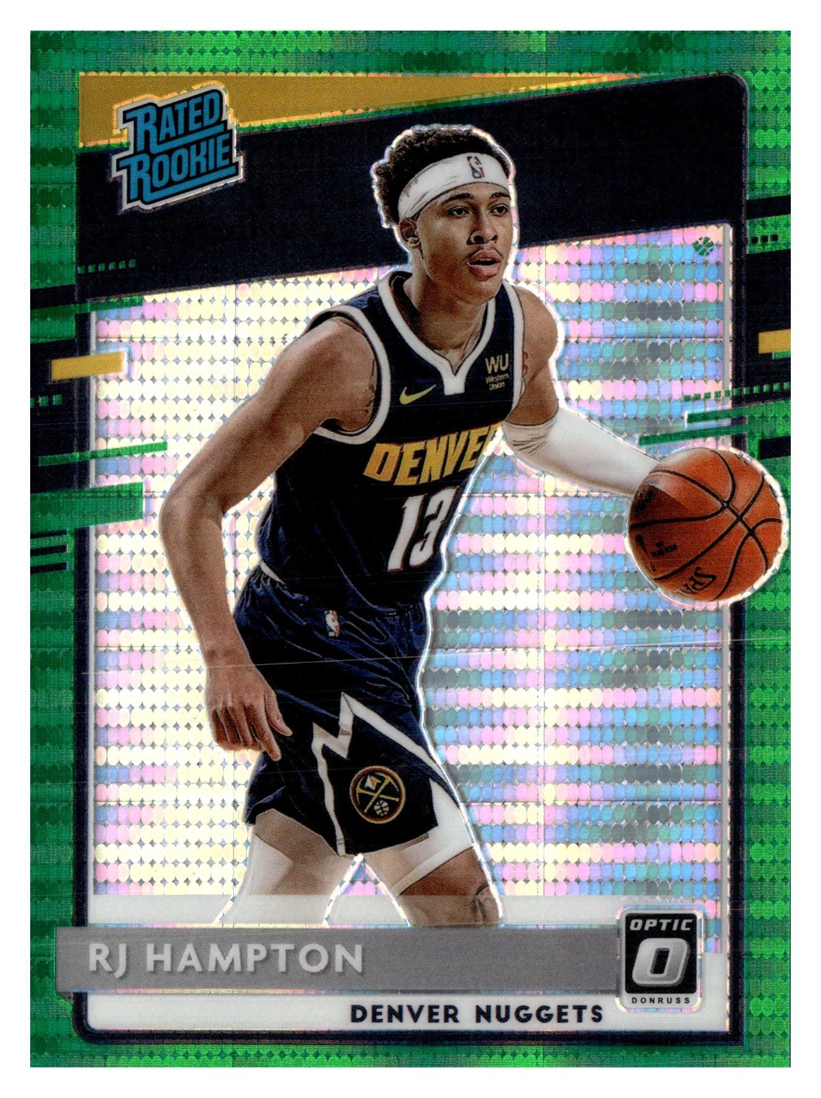 RJ Hampton 2020-21 Optic RC Green Pulsar Prizm Rated Rookie #174 C6