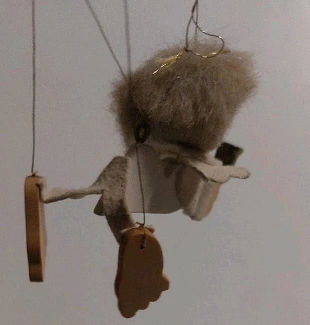 Hallmark Ornament 1986 Marionette Angel MUY RARO - Sin caja de colección Foto 4 de 4