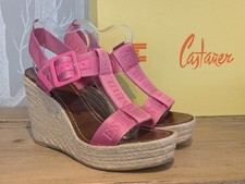 Image of BNIB CASTANER PINK FABIOLA WEDGES - EU SIZE 40 UK SIZE 7
