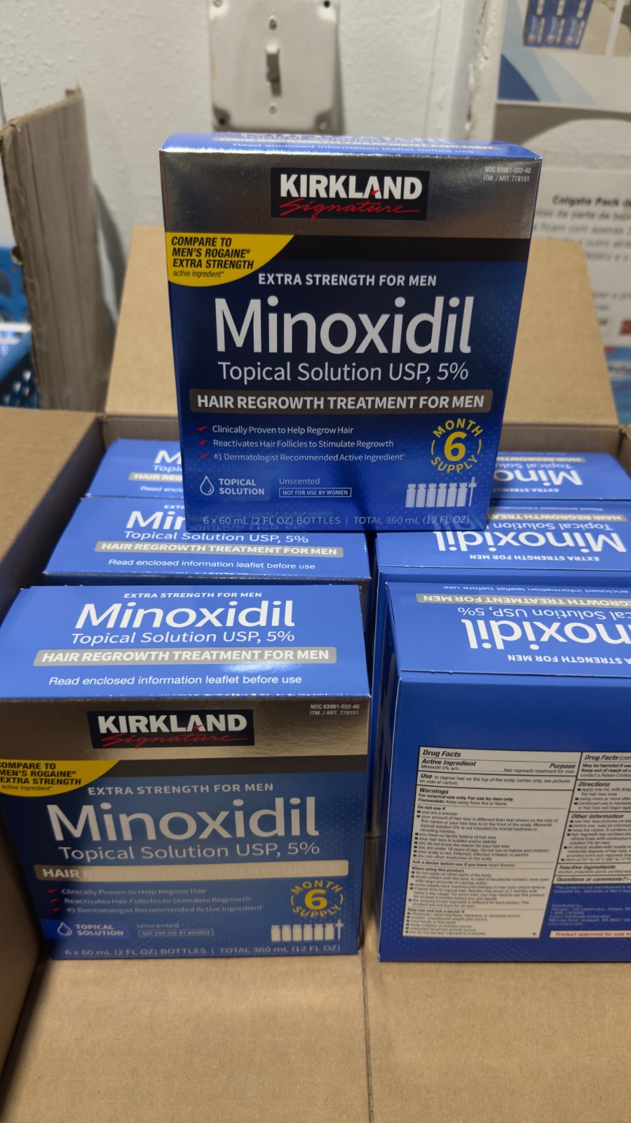 Kirkland Minoxidil 72 Months Men's Hair Loss Grow Extra Strength 5% for beard 