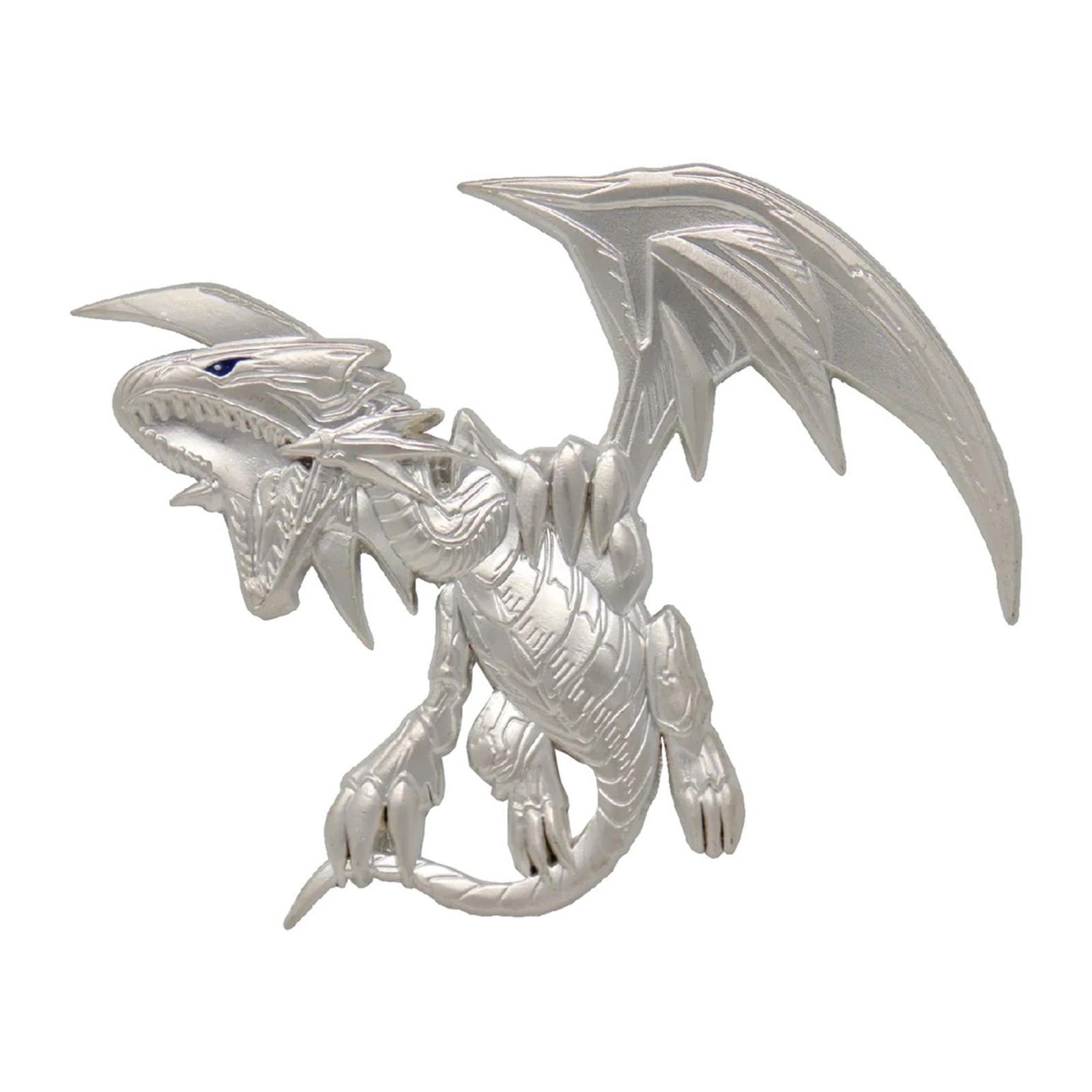 Yu-Gi-Oh Blue Eyes White Dragon 999 Silver Plated Collectible Pin Badge
