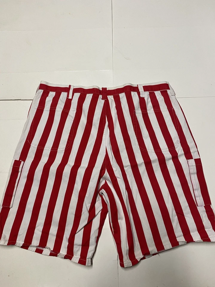Pantalones Cortos Carga Game Bibs Para Hombres 44 Rojo y Blanco Rayas Equipo UW OSU Foto 4 de 4