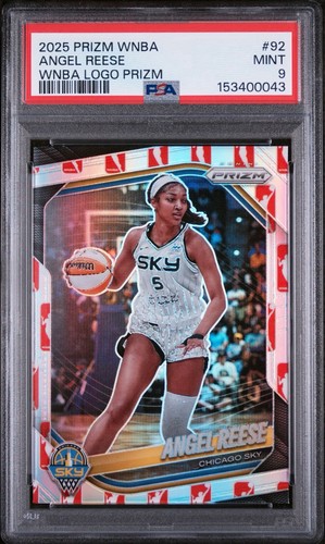 2025 Panini Prizm WNBA Angel Reese WNBA Logo Prizm PSA 9 