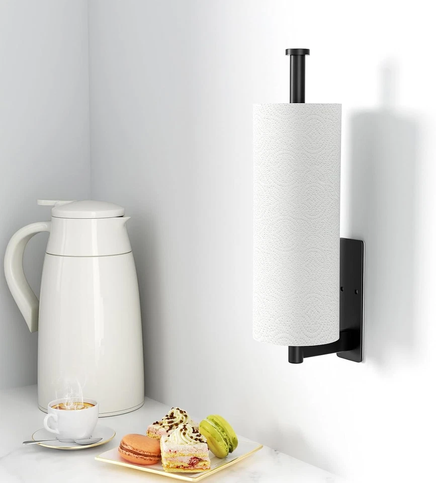 Держатель для бумажных полотенец под шкаф - настенное крепление держатель для бумажных полотенец из нержавеющей стали - Изображение 2 из 4