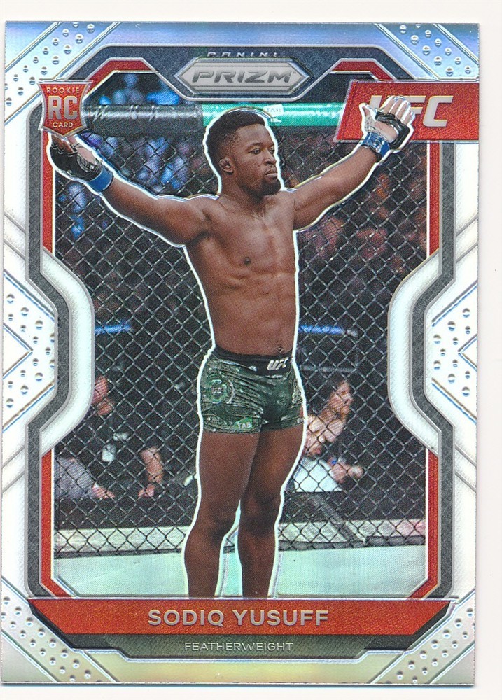 SODIQ YUSUFF 2021 PANINI PRIZM UFC SILVER #71 FEATHERWEIGHT MINT