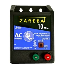 Zareba EAC10M-Z AC Powered Low Impedance Electric Fence Charger - 10 Mile Plug-I