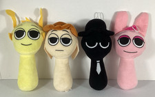 Sprunki Plush Toys Doll 8.5 Inch Horror Game Cartoon Big Eyes Hang Loop 4PCS Set