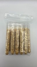 10 Novelty Gold Flake for Arts Crafts In Vials Set Approximately 3" Length