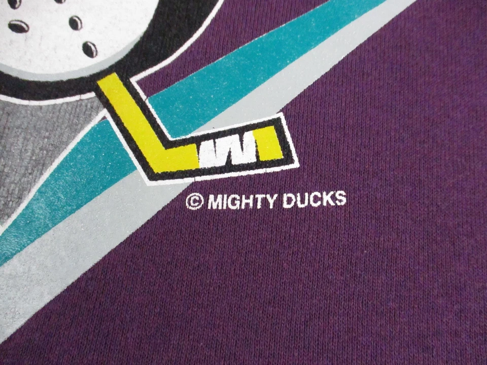 Moletom feminino vintage Mighty Ducks of Anaheim XL roxo NHL hóquei cropped anos 90 - Imagem 4 de 4