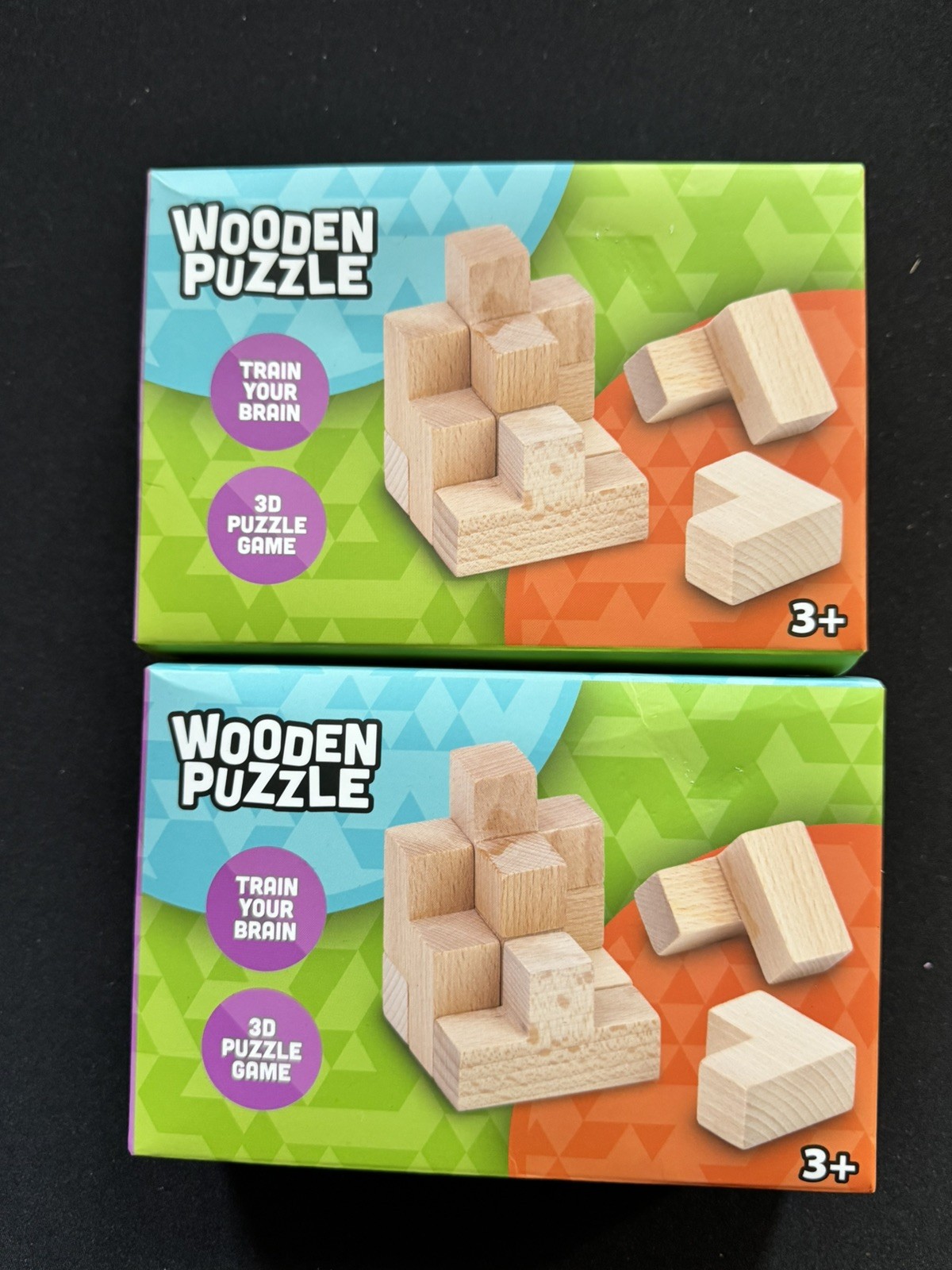 X2 Boxes Of Wooden Puzzle Game Brand New Sealed Cognitive Brain STEM Toy Game