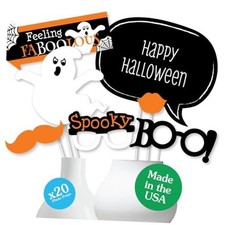 Spooky Ghost - Halloween Photo Booth Prop Kit, DIY Cardstock Props - 20pc