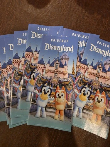 Disneyland Park Guide Map March 2026 70th Anniversary Disney Bluey Guidemap NEW 