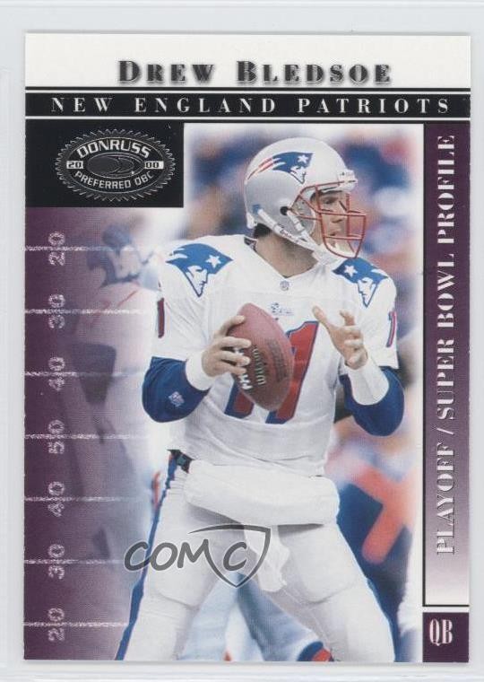 2000 Donruss Preferred QBC Playoff/Super Bowl Profile Drew Bledsoe #79 0q5