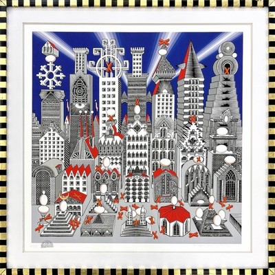 Pedro Friedeberg ''Ciudad de un Millon de Huevos y Veinticinco Duros'' Hand Signed
