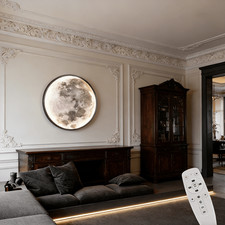 3D Wandleuchte Innen Mond Deckenleuchte Dimmbar Wandlicht Für Wohnzimmer 80CM