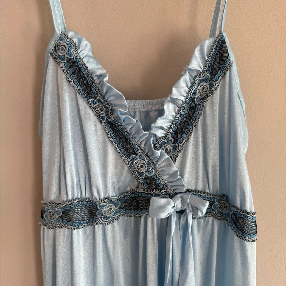 Motherhood Light Blue Lace Chemise - Image 3 of 4