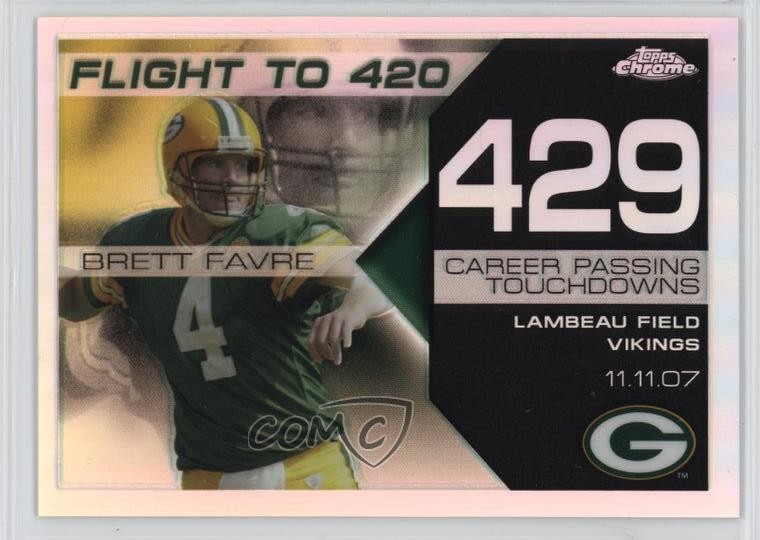 2008 Topps Chrome Collection Flight to 420 Refractor /199 Brett Favre HOF 1o8c