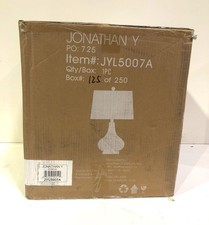 JONATHAN Y JYL5007A West 24.5 in. H Gold Leaf Glass Table Lamp