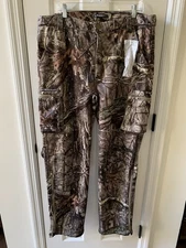 Huntworth Mens Seneca Midnight Soft Shell Fleece Interior Camo Pants XL NEW