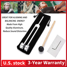 128Hz Healing Tuning Fork With Silicone Hammer Sound Therapy Musical Instrument