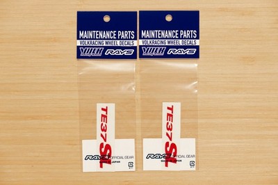 Genuine RAYS Volk TE37SL Rim Repair Sticker, No.11 - 17/18/19 Inch - RED (2 pcs)
