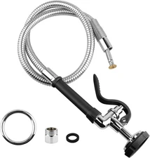 Commercial Sink Faucet Sprayer with 44" Flexible Stainless Steel Hose, Universal