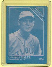 GEORGE SISLER 1993 CONLON CARD PRINTING PLATE 1926 STOLEN BASE LEAGUE LEADER 1/1