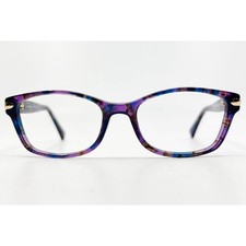 COACH HC 6065 5288 Confetti Purple Cat Eye Eyeglasses Frames Women 49-17
