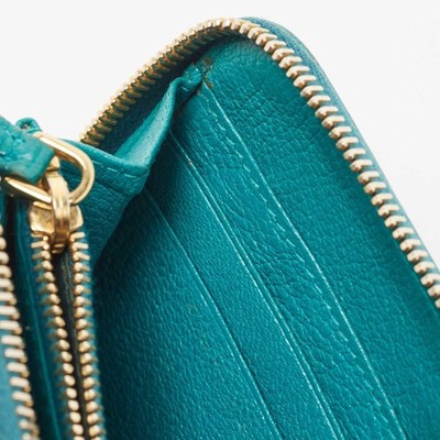Miu Miu Green Leather Zip Around Wallet | eBay
