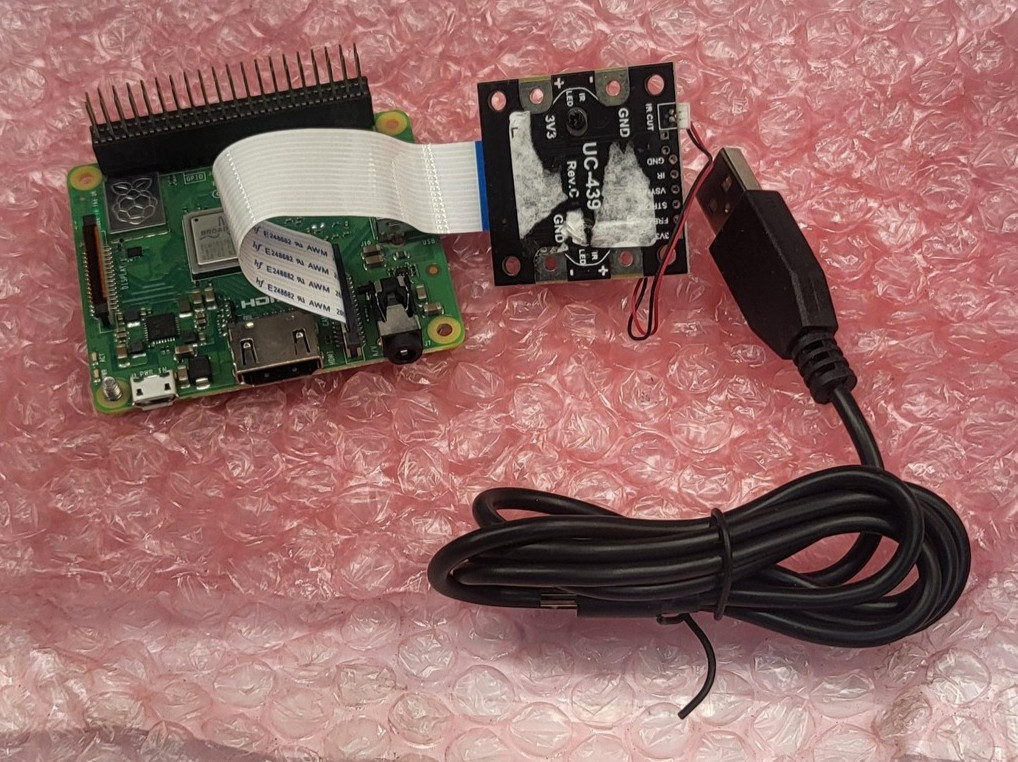 Raspberry Pi 3 Model A+ Board With UC-439 IR Camera Module & USB Cable. Available Now for $26.99