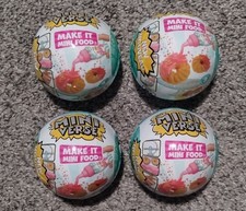MGA's Mini Verse Make It Mini Food Cafe Series 3, LOT OF 4 BALLS