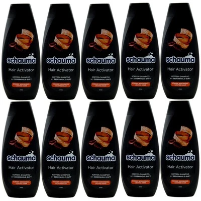 Schauma Shampoo Hair Activator 10 x 400ml mit Koffein und Zedernholz Duft