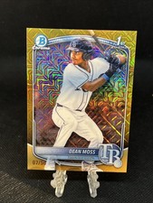 2025 Bowman Draft Dean Moss 1st Bowman Chrome Gold Mojo Refractor /50 Rays