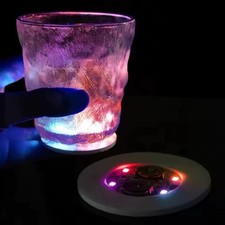 3PCS Colorful LED Car Cup Holder Coaster Pads Changing Light - Free Shipping