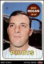 1969 Topps #577 Mike Hegan Pilots 7 - NM