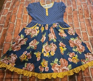 Matilda Jane Joanna Gaines You Belong Twirl Dress Size 10 Floral Ruffle